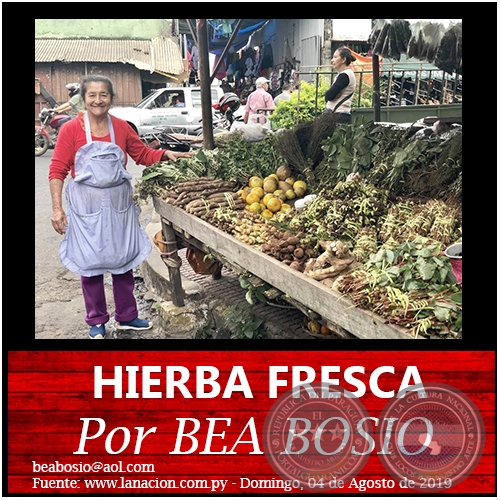 HIERBA FRESCA - Por BEA BOSIO - Domingo, 04 de Agosto de 2019